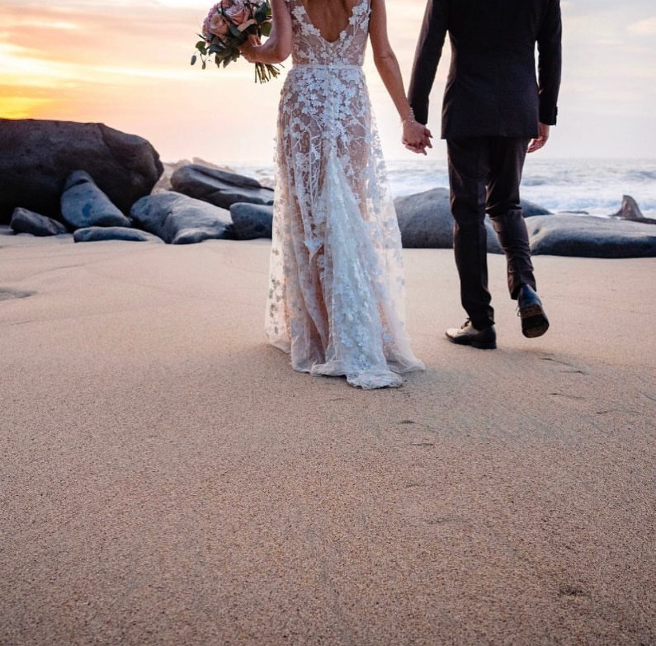 3D Floral Lace - Drop Waist A-Line Wedding Dress V Back, Nude Jinza Bridal 3D Floral Lace - Drop Waist A-Line Wedding Dress V Back, Nude Jinza Bridal