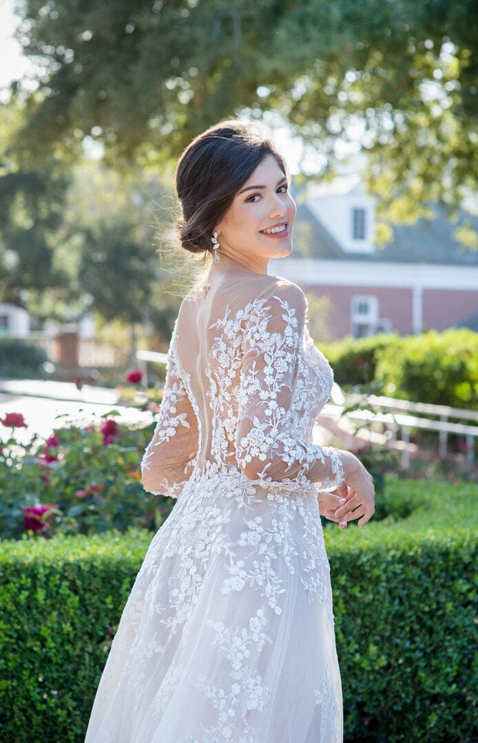Yara A-Line Lace/Satin Wedding Gown by Calla Blanche 123105 | Amazing  Designer Wedding Gowns
