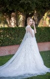 Jinza Bridal Tulle - Two-Piece A-Line Lace Wedding Dress With Detachable Cape, White