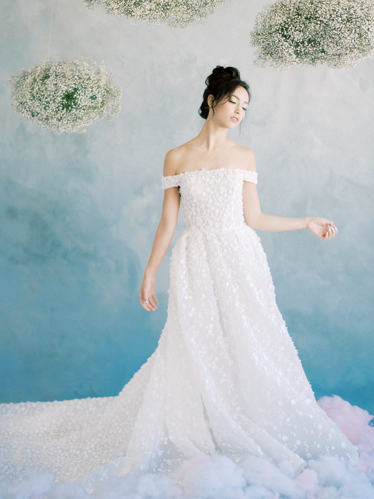 Ethereal Lace Wedding Dress with Off Shoulder Straps | Sophia Tolli